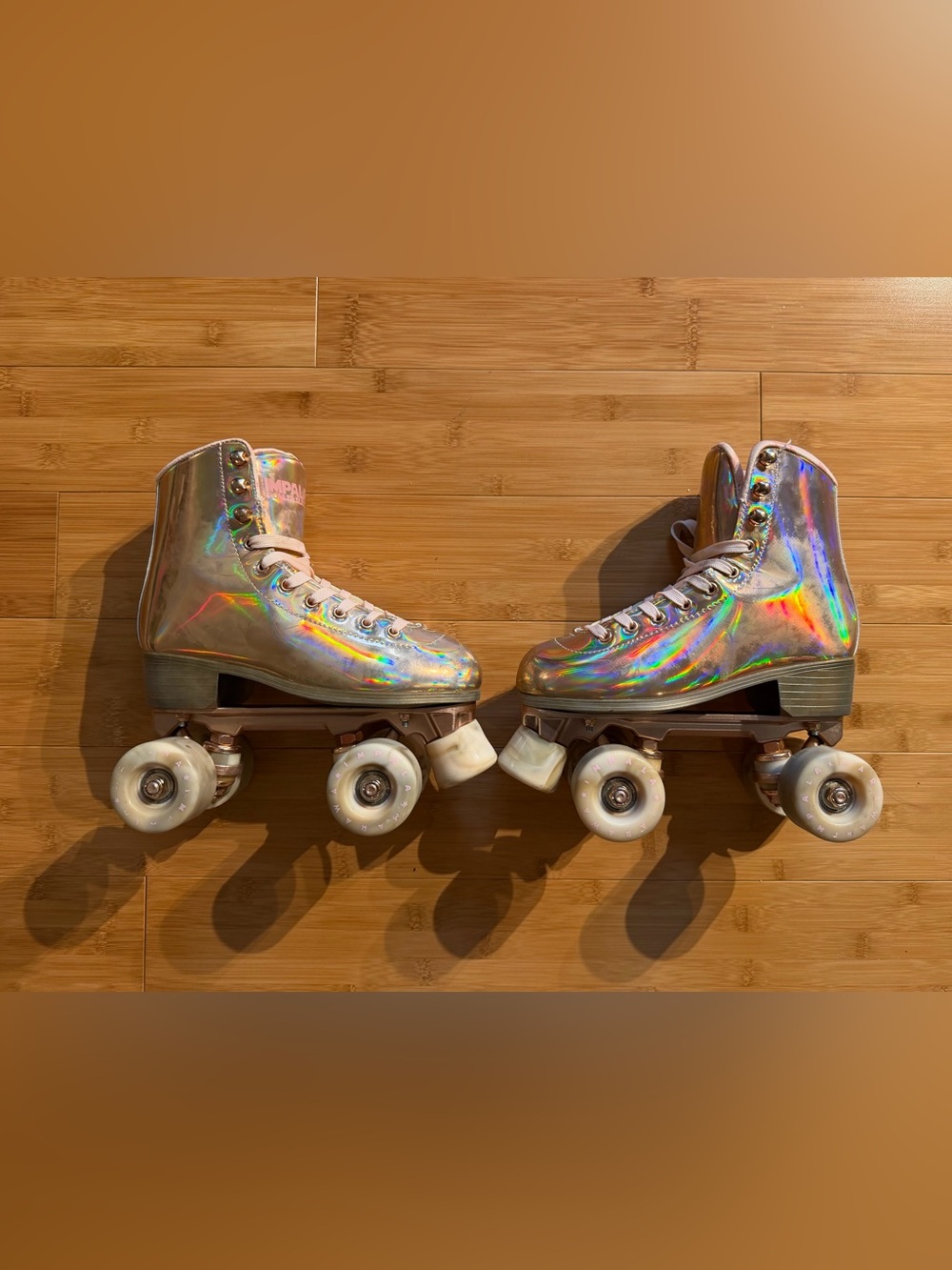 Impala Pink Iridescent Roller Skates – Size 5 Women’s - Picture 2 of 6